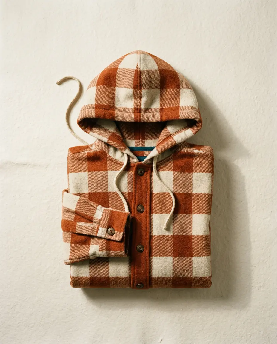 Kelp Line Hooded Flannel