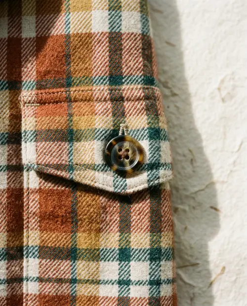 Kelp Line Hooded Flannel