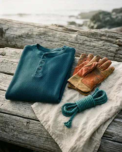 Longshore Waffle Henley